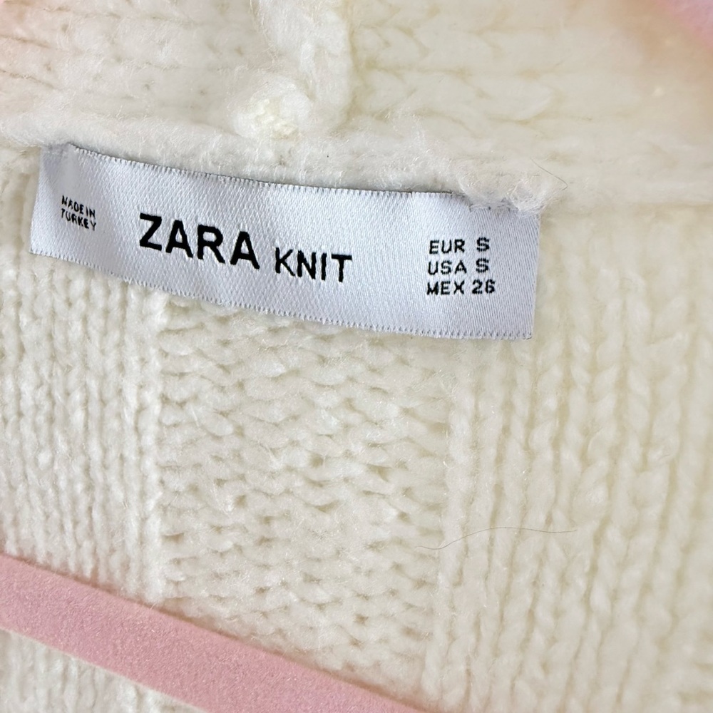 Zara Cream Open-Front Cardigan - Picture 5 of 7